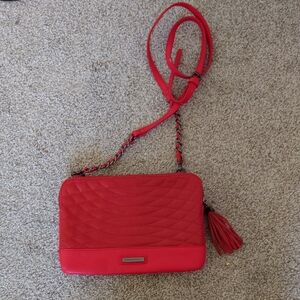 Red Quilted Crossbody Bag